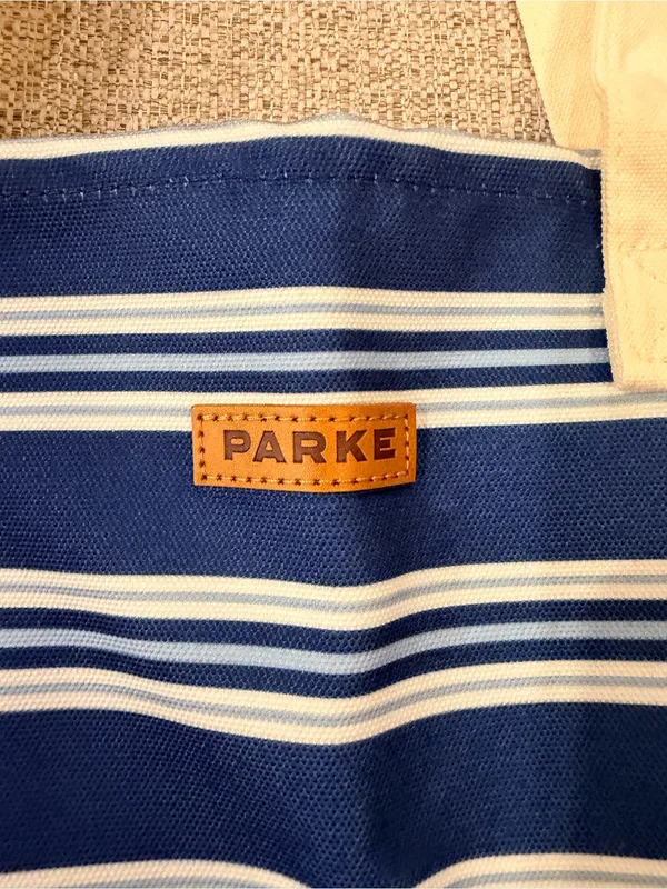 NIB Parke x Shopbop denim stripe tote bag limited edition sold out style - Image 10