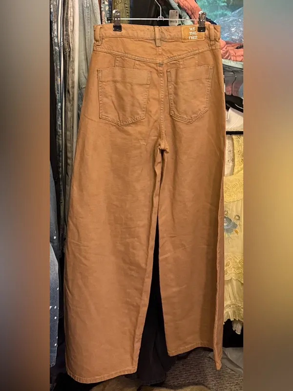 NWOT Free People We The Free CRVY Gia Wide-Leg Jeans - sand dune mauve - 27 - Image 12