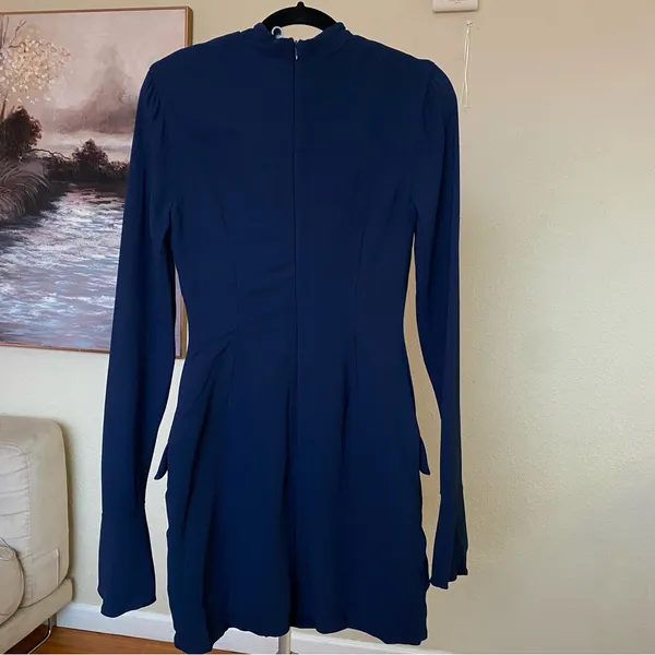 House of CB 'Mahalia' Navy Long Sleeve Mini‎ Dress NWOT Small - Image 6