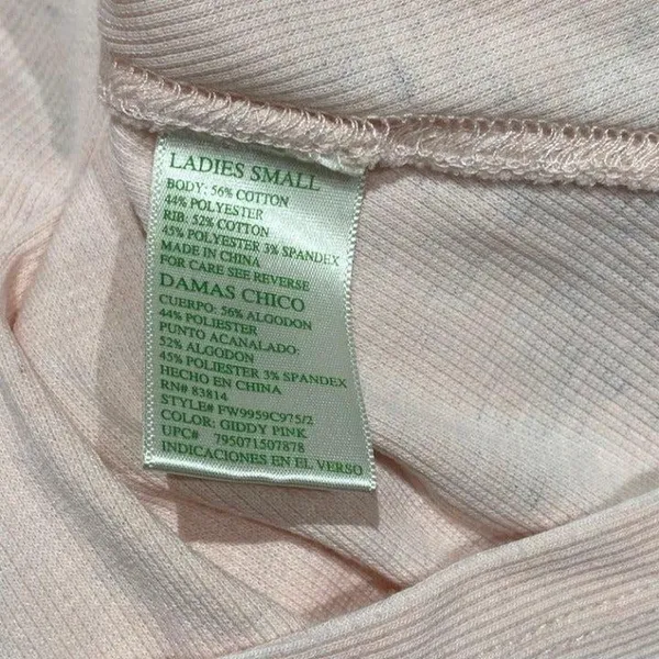 Green Tea Giddy Waffle Knit Thermal Top Size Small - Image 6