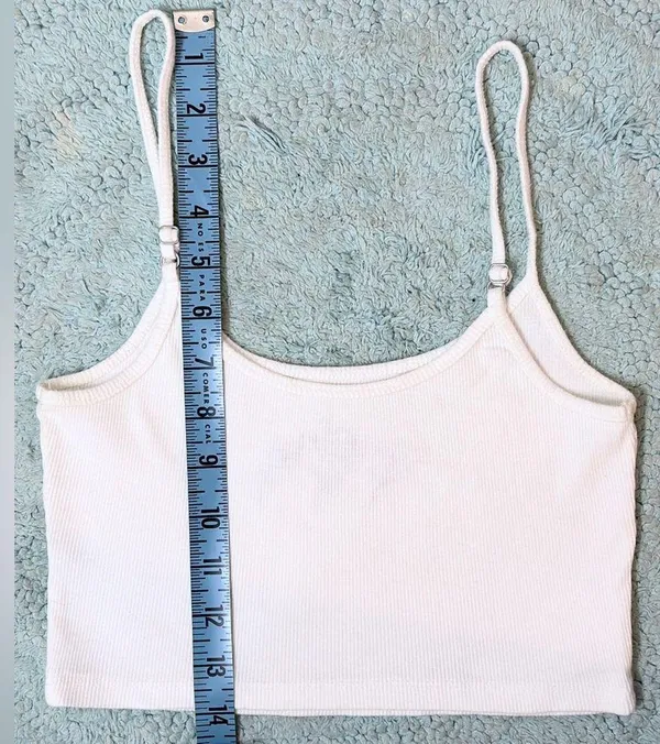 Hollister Baby Cami Crop Tank - White - XS - Image 8