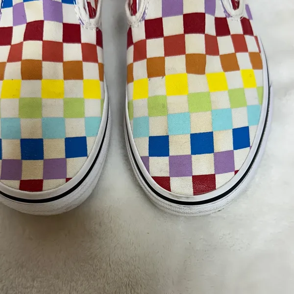 Vans Multicolor Checkered Slip-On Sneakers women’s 7.0 men’s 5.5 - Image 4