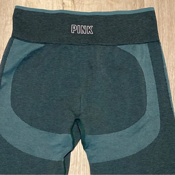 PINK Victoria's Secret women’s Dark Green athletic seamless pull on Leggings L - Image 6