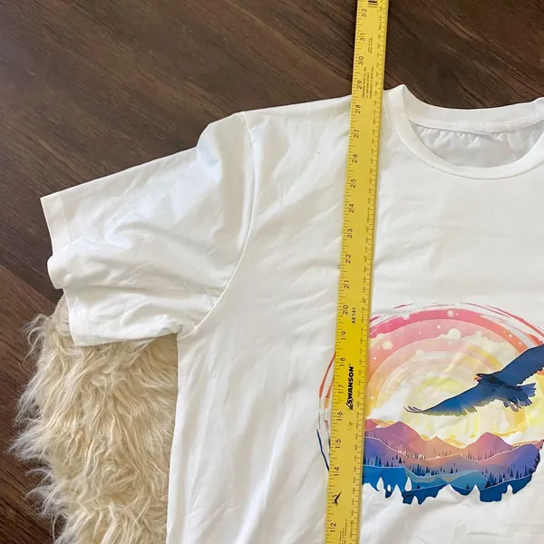 Source Unknown New unworn White Multi Soaring Bird Sunset Graphic Print T-shirt XL - Image 4
