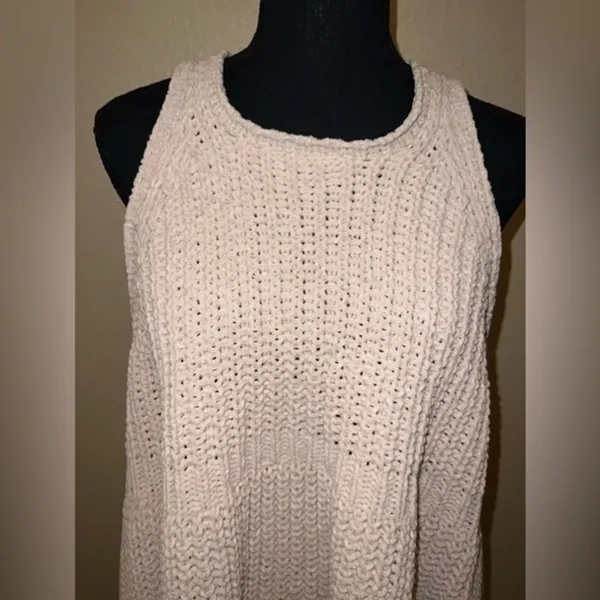 POL Chenille Chunky Knit Tunic Sleeveless Sweater Tank‎ Top small - Image 6