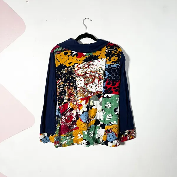 Orientique Naturally Australian Top Large 100% Cotton Floral Patchwork - Image 2