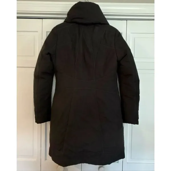 Elie Tahari down fill cocoon puffer jacket charcoal size M - Image 8