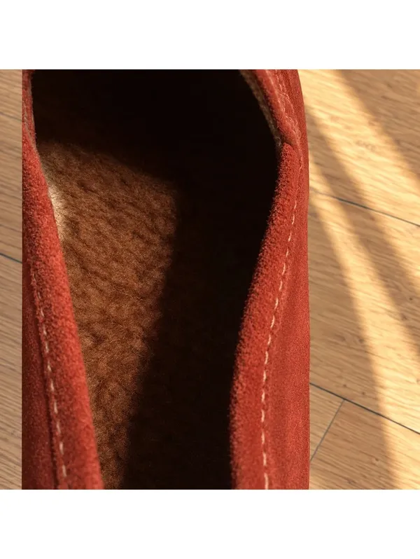 Delman Rust Suede Loafers Flats Size 9.5 New With Box - Image 3