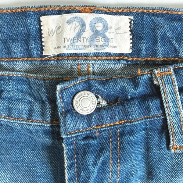 Free People Vixen Cigarette Jeans 28 Vintage Indigo Distressed High‎ Rise - Image 3