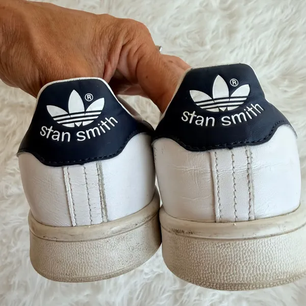 Adidas Stan Smith White and Navy Leather Sneakers M20325 - Image 3