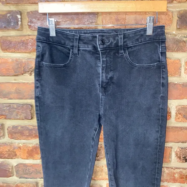 American Eagle Outfitters Black Wash Denim High Rise Jegging Jean Women's Size 6 - Image 3