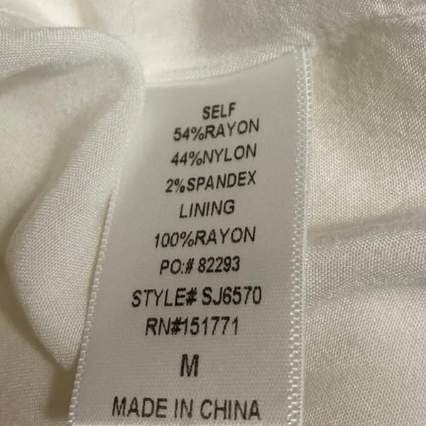 Le Lis White Button Front Notch Collar Pockets Long Sleeve Blazer Coat Jacket M - Image 4