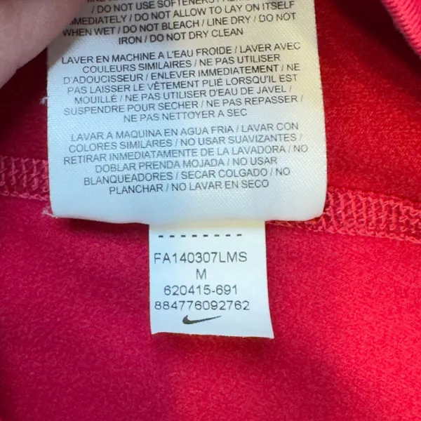 1406 | Nike Pro Dri-FIT‎ Cowl Neck Athletic Training Top Pink Womens Medium - Image 8