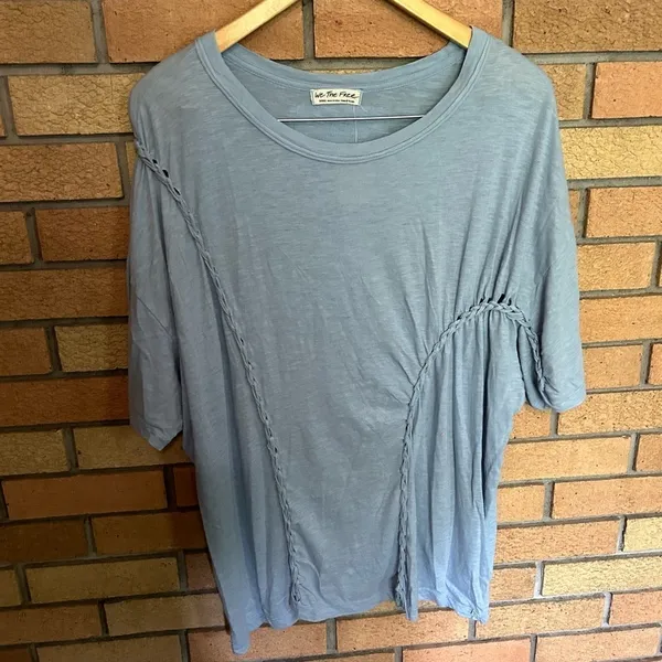 NWT Free People Moonlit Midi Rock Crystal Oversized T Shirt Size Small - Image 3