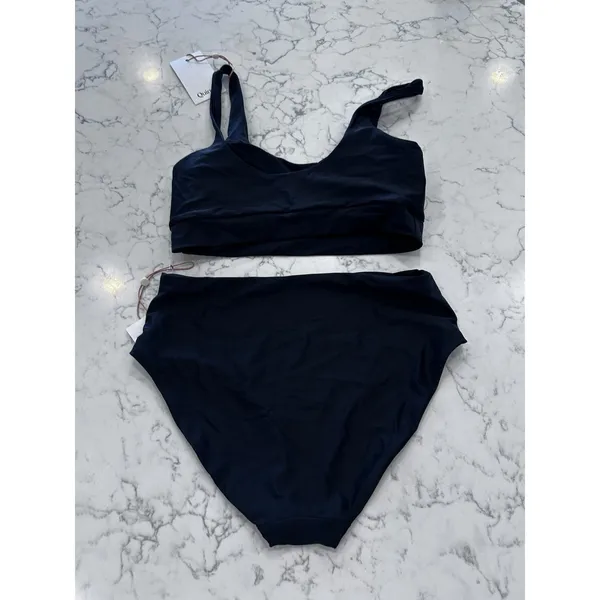 NWT Quince Black Italian Tank Bikini Top & High Rise Bottom Set Size Small - Image 2