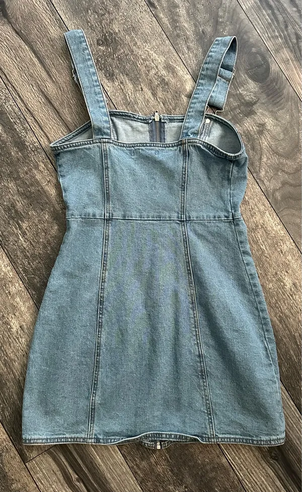 Forever 21 Denim Zip-Up Dress - Image 4