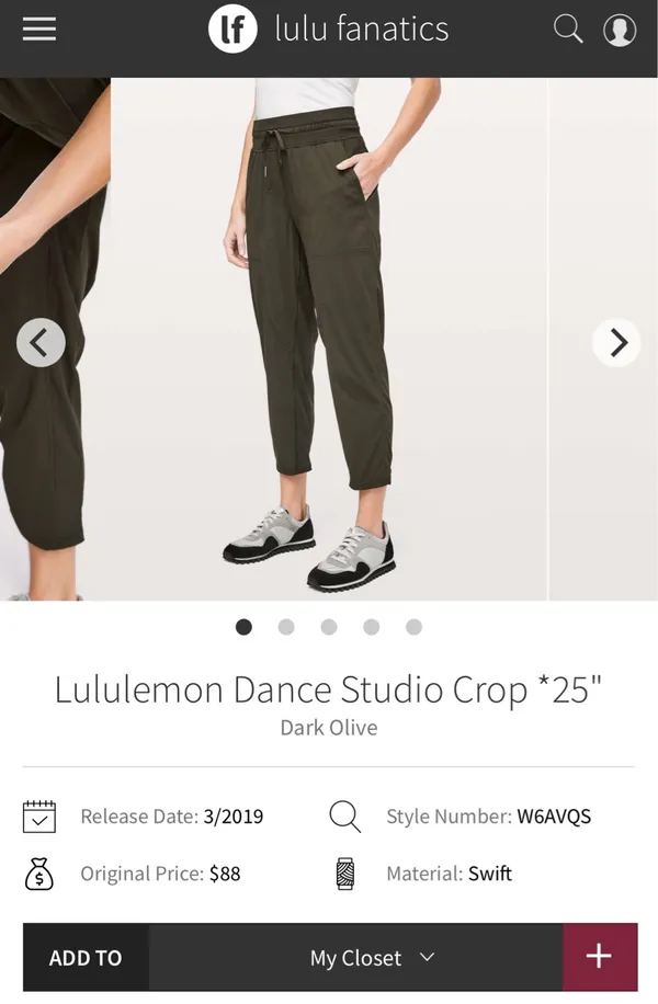 Lululemon Dance Studio Crop - Image 7