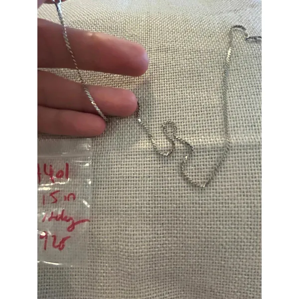 Lot a401 15 inch Italy 925 sterling silver necklace chain - Image 6