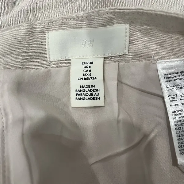H&M Linen Blend Casual Skort - Image 3