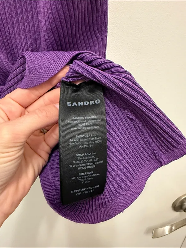 Sandro Logan ribbed tank purple NWOT - Image 4