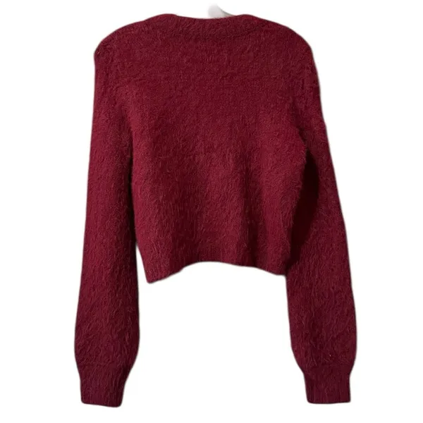 Free People Women Size Small Celeste‎ Heart Button Cardigan Aged Red Size Small - Image 2