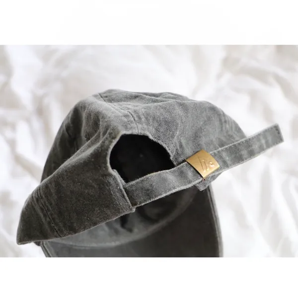 Pigment Dyed Adjustable Baseball Cap Gray - Image 7