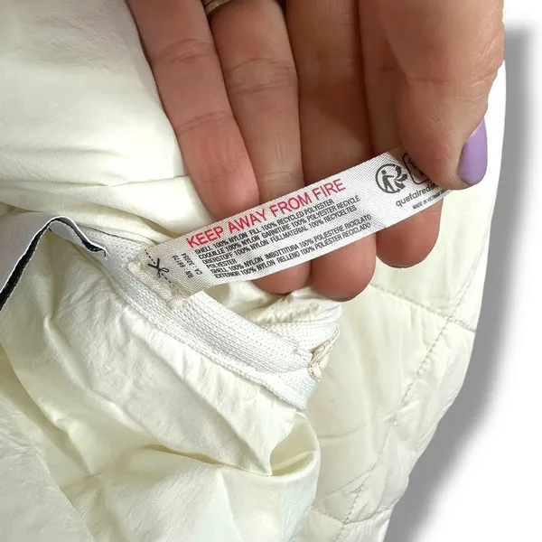 NEW FP Movement x Hatch Ivory Chevron Combo Printed Maternity Puffer Jacket - Image 7