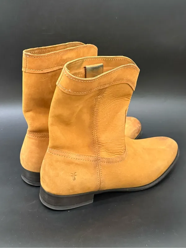 FRYE Cognac Cara Roper Mid Calf Pull On Boots Size 9 - Image 4