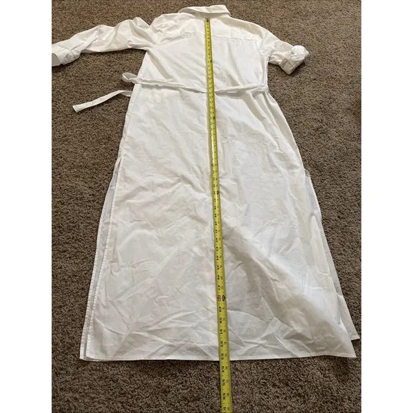 Summersalt Medium The Silky Luxe Effortless Shirt dress Cover- Up White - Image 7