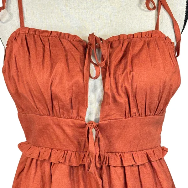 Forever 21 Medium A-Line Dress Sleeveless Lined Adjustable Straps Empire Waist - Image 2