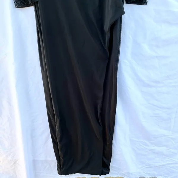 Oh Polly | San Marino Beaded Embellished Side Split Maxi Dress In Black Size 6 - Image 8