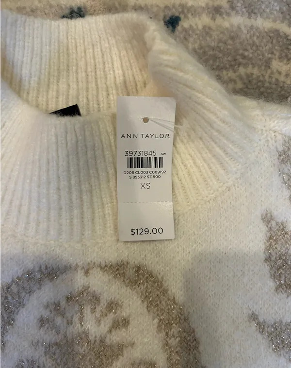Ann Taylor Ivory Sweater NWT XS - Image 4
