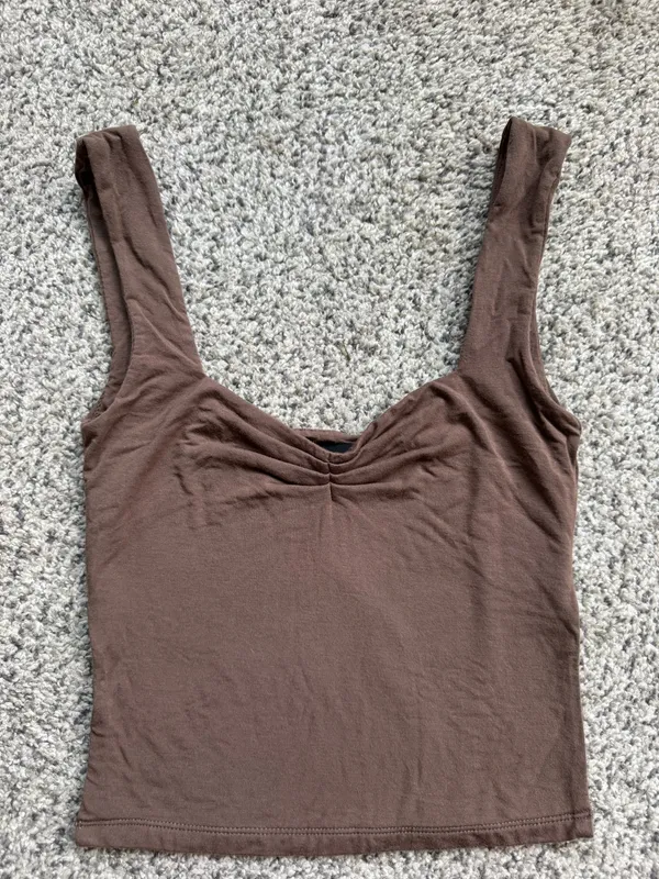 White Fox Boutique Taking Off Top Brown - Image 2