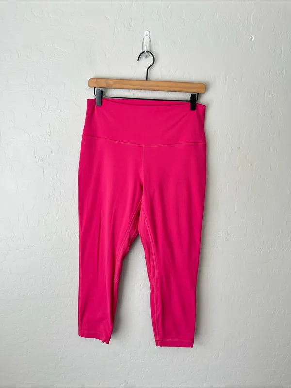 Lululemon Align Double Lined Crop Leggings Raspberry Coulis Size 12 - Image 4