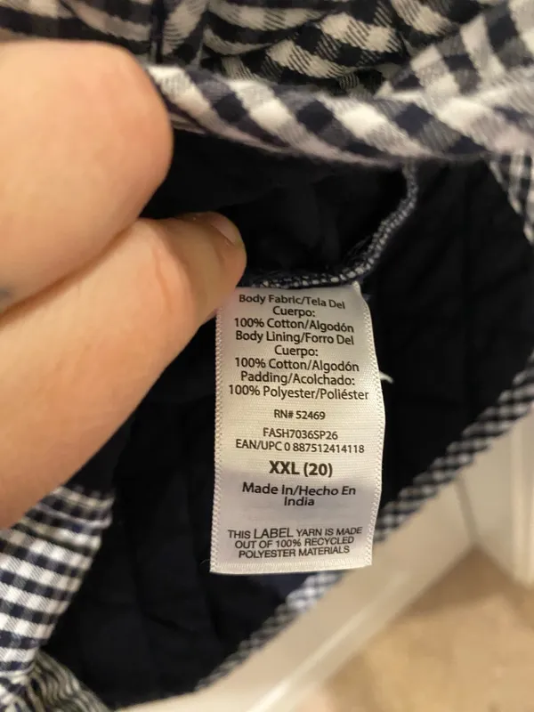 Navy Gingham Jacket - Image 5