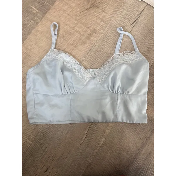Princess Polly Light Blue Satin Lace Cami - Size‎ US 4 - Image 3
