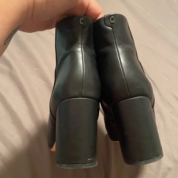 Circus by Sam Edelman Black Vegan Leather Booties - Image 3