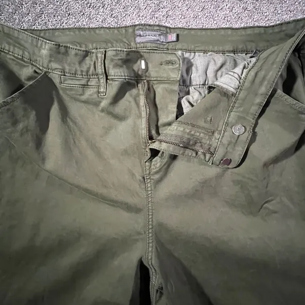 Torrid‎ Wide Leg Crop Pants Womens 20R Olive Green High Rise Stretch Cotton - Image 3