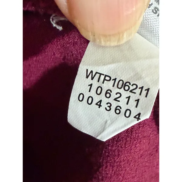 J. Jill Button Down Shirt Burgundy XL Women Pintuck Rayon Long Sleeve Tunic - Image 3