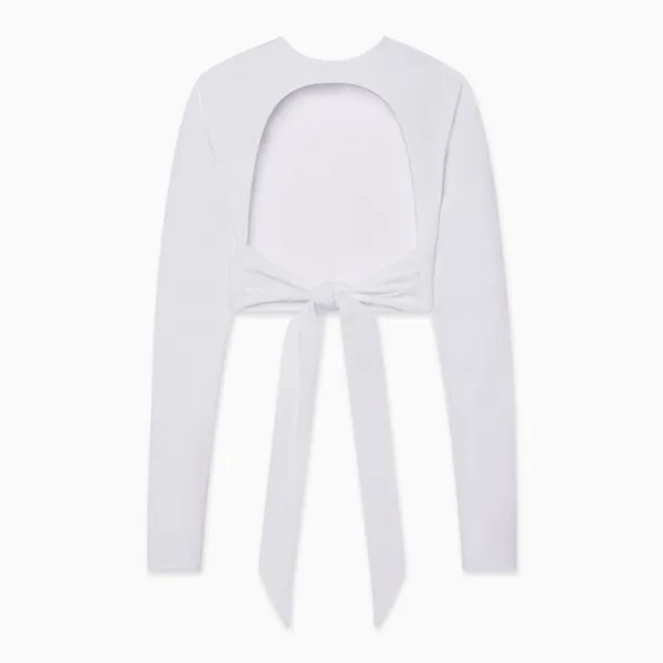 KHY Kylie Jenner Archive Long Sleeve Wrap Top in White Size Medium NEW - Image 5