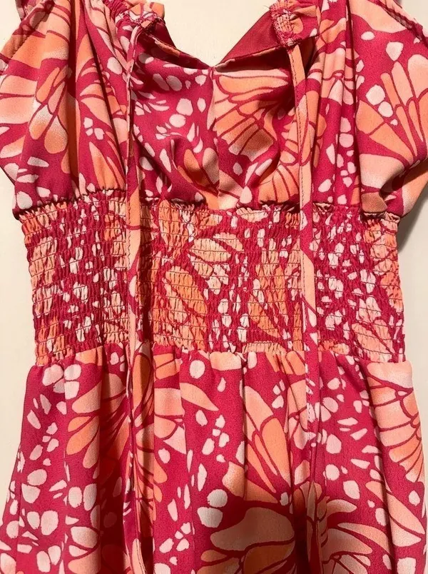 Lila Rose Junior’s pink Smocked Waist Skater Dress Size S - Image 2