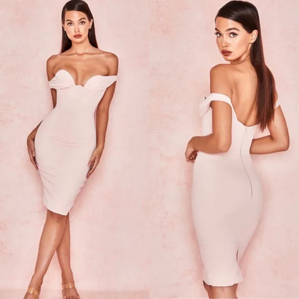 House of CB London Yolanda Dress Light Pink Size XS - Image 3
