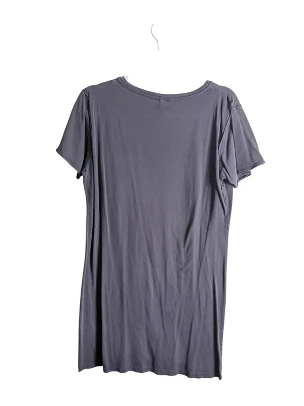 Z Supply Short Sleeve V-Neck Nightdress in Charcoal Gray - Image 3