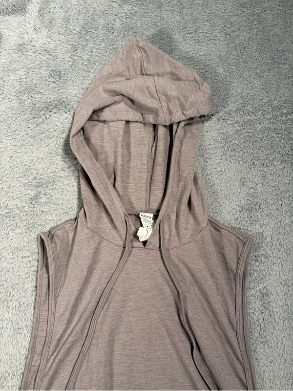 Halara hooded Sleeveless cropped running Tank Top small - Image 2