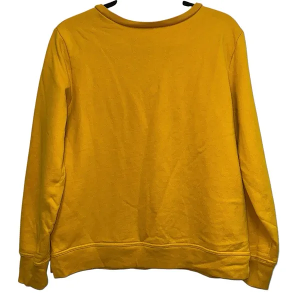 Gap Sweatshirt Medium Rugby Gold Logo Crewneck‎ Mustard Yellow Casual Pullover - Image 2