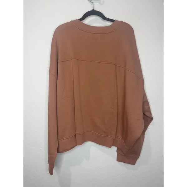 Amazon Essentials Women 6X Oversized Fleece‎ Crop Sweatshirt light brown - Image 3