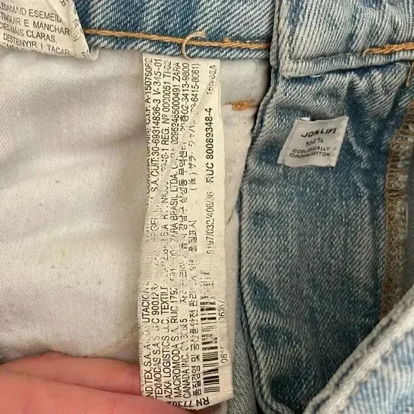 ZARA Straigt Leg High Rise Ankle Boyfriend Women’s Denim Blue Jeans Sz 4 #1673 - Image 7