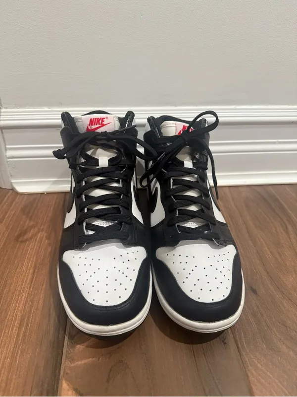Nike Black and White High-Top Sneakers - Image 2