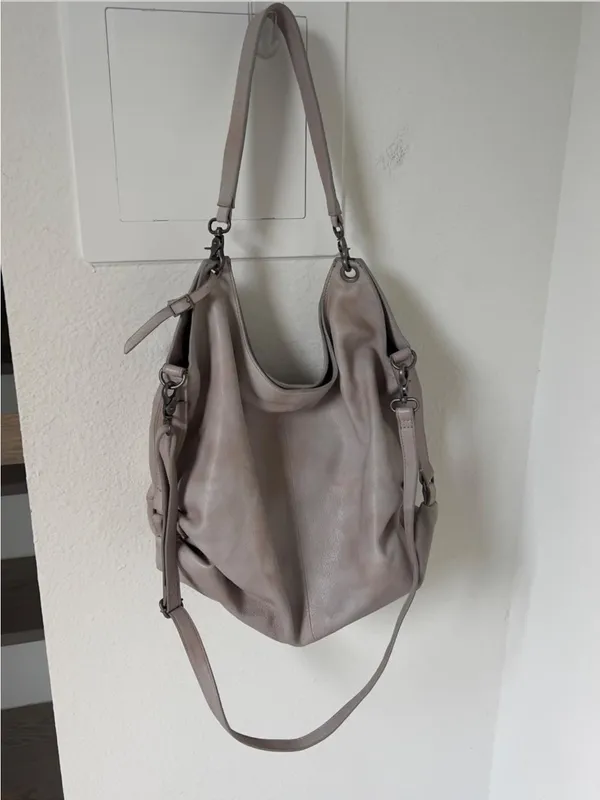 Free People We The Free Sabine Slouchy Bag in Fog Gray - Image 3