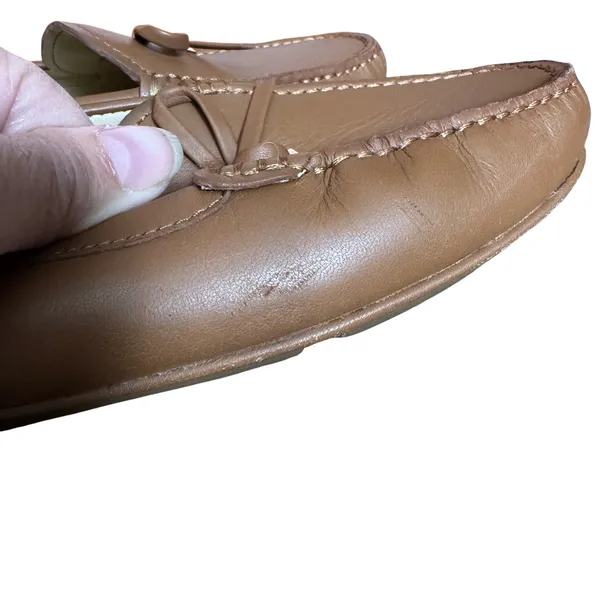 Michael Kors Fulton Tan Leather Moccasin Loafer Flats 8.5 Classic Neutral Office - Image 10